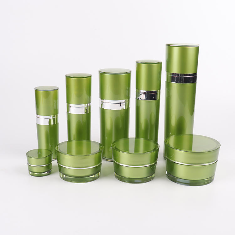 Kosmetikverpackungen / Acrylcremedosen / Acryllotionsflaschen / Cremedosen / Lotionsflaschen (grün)