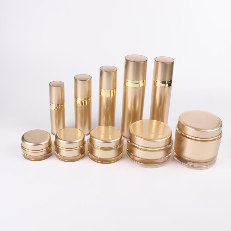 Kosmetische Verpackungen Acryl Cremedosen / Acryl Lotion Flaschen / Cremedosen / Lotion Flaschen（Golden）