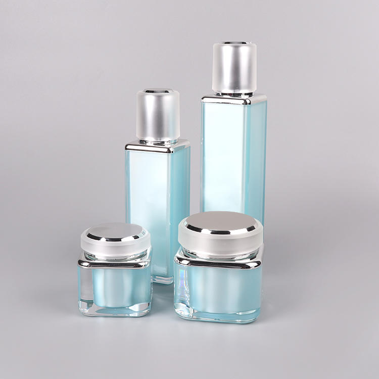 Kosmetische Verpackungen Acryl Cremedosen / Acryl Lotion Flaschen / Cremedosen / Lotion Flaschen（Himmelblau）